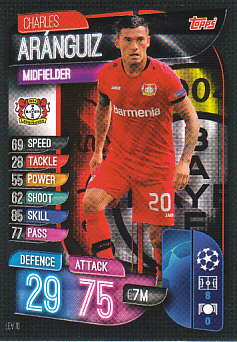 Charles Aranguiz Bayer 04 Leverkusen 2019/20 Topps Match Attax CL #LEV10